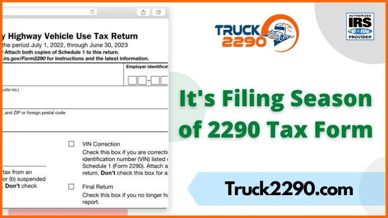 2290 tax form filing season