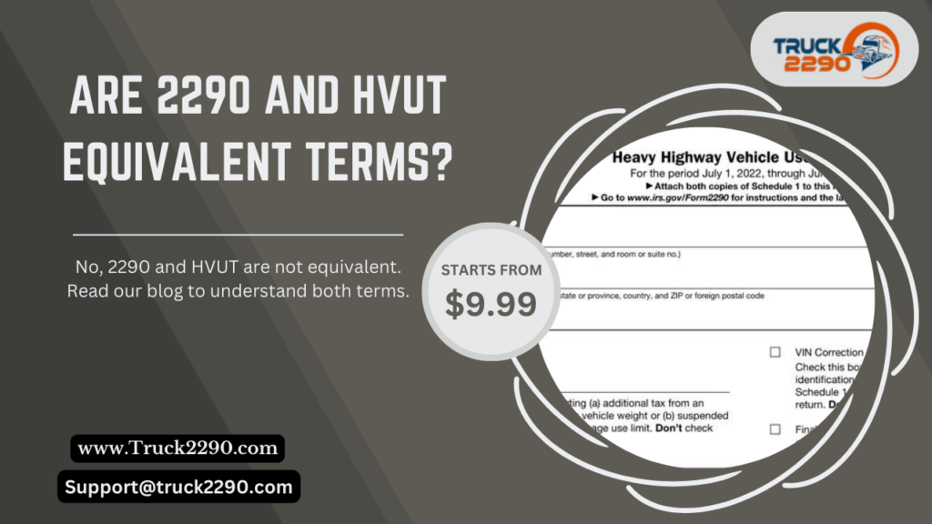 Are 2290 and HVUT equivalent terms