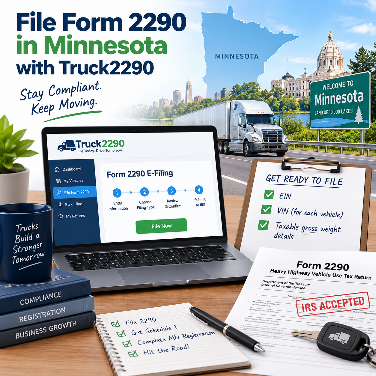 File Form 2290 in Minnesota with Truck2290 File Form 2290 in Minnesota with Truck2290