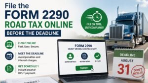 Why do Heavy Vehicle Owners Need to File the Form 2290 Road Tax? 1 File the Form 2290 Road Tax Online Before The Deadline