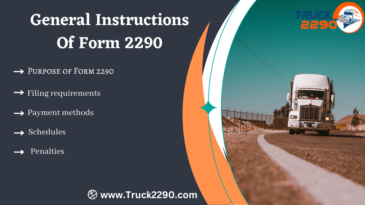 Form 2290 General Instructions Truck2290