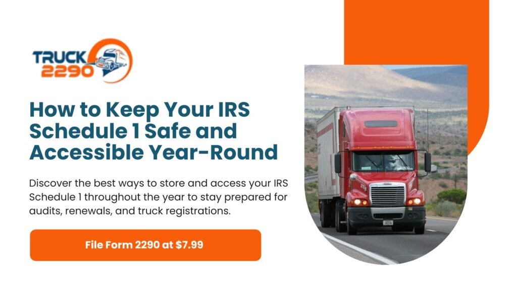How to Keep Your IRS Schedule 1 Safe and Accessible Year-Round