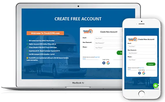 file truck tax 2290 from anywhere
