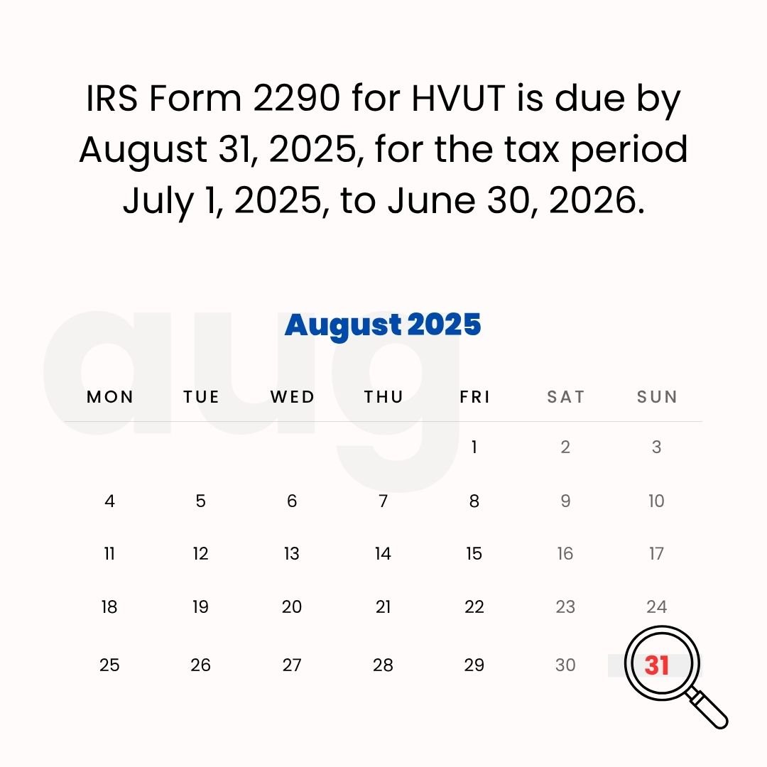 IRS 2290 form 4 form 2290 deadline