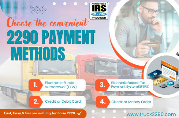 Payment Options Accepted on Truck2290.com