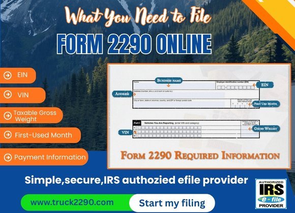 required information for 2290filing 1