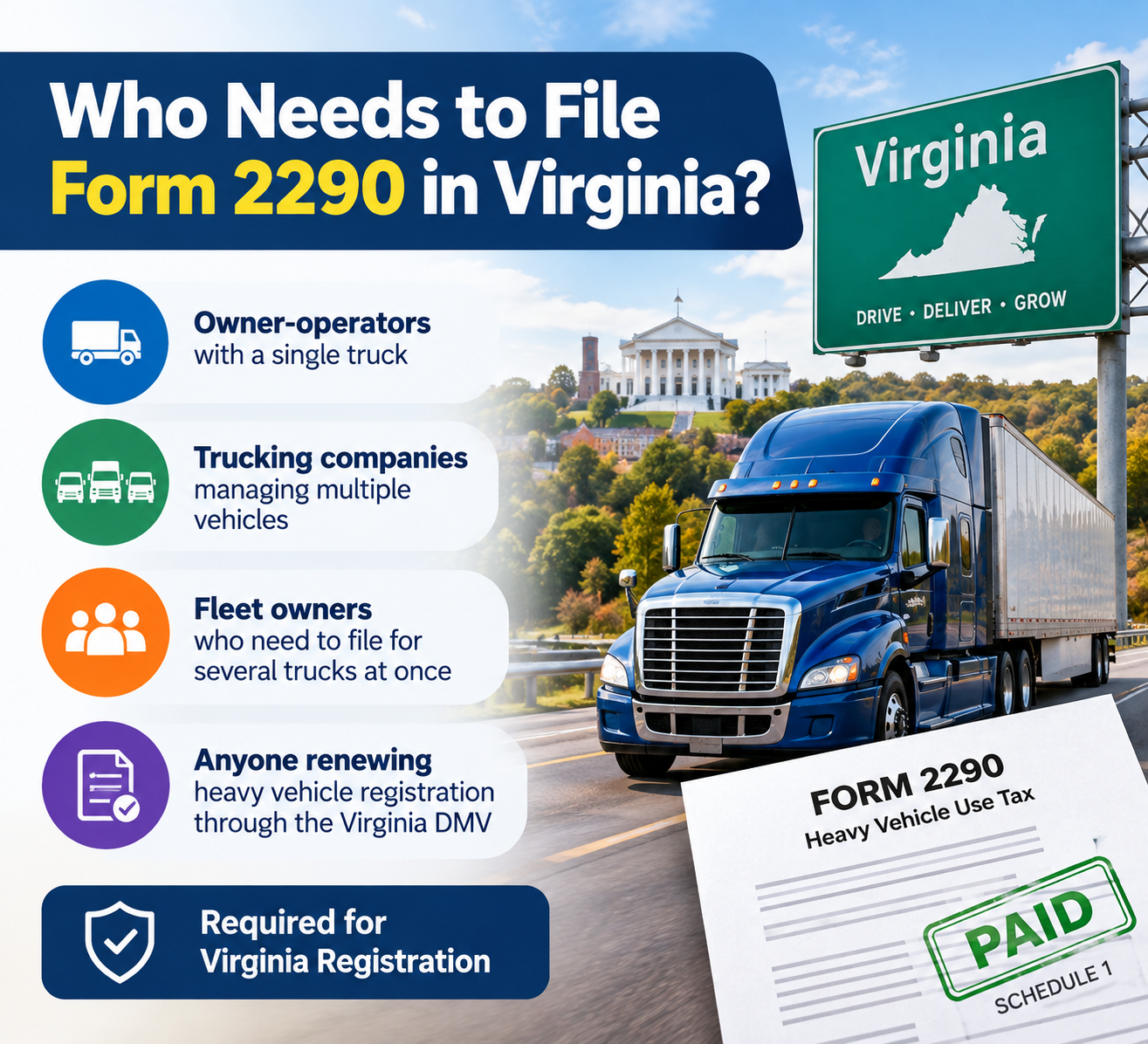 Who Needs to File Form 2290 in Virginia?